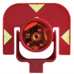 Set prisma riflettente circolare con rivestimento antiriflesso ambrato e montatura di polimero di colore rosso, tipo Leica GPR111.